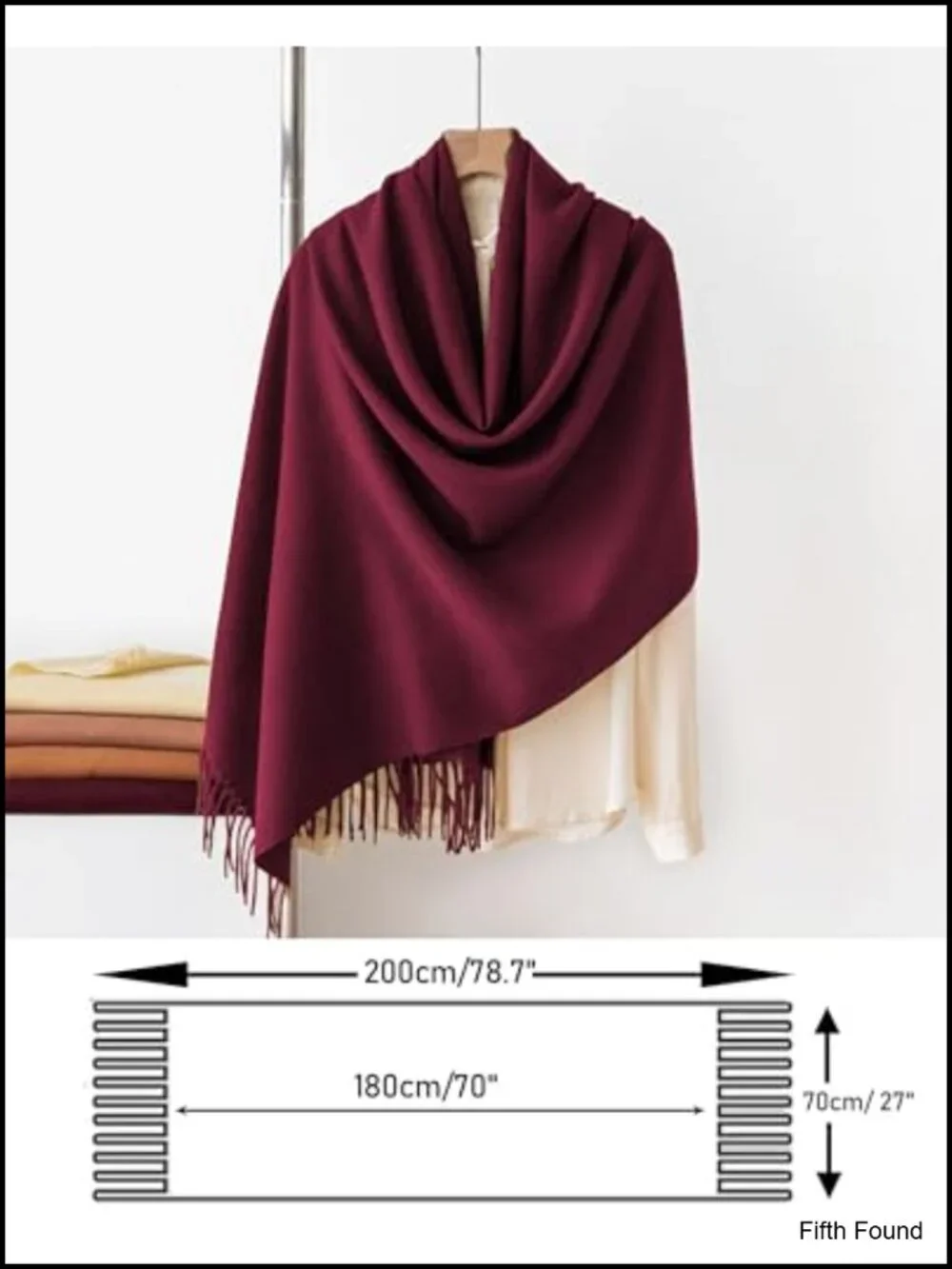 Soft Plush Shawl Fringe Wrap Large Scarf for Women